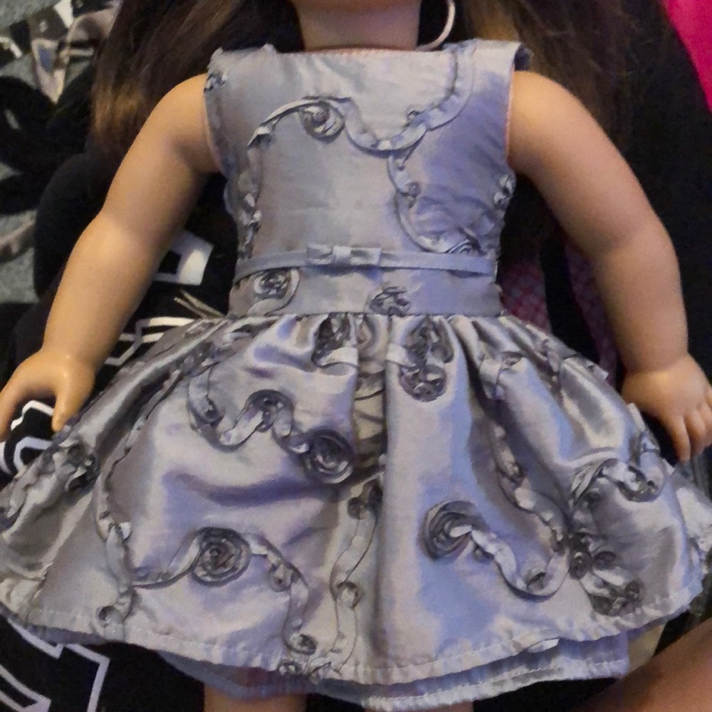 gray american girl doll dress